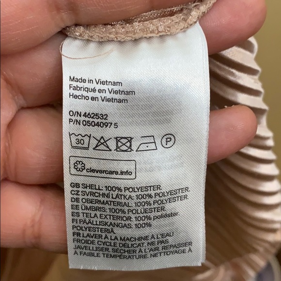 H&M Pale Pink Pleated Midi Dress - Picture 6 of 6